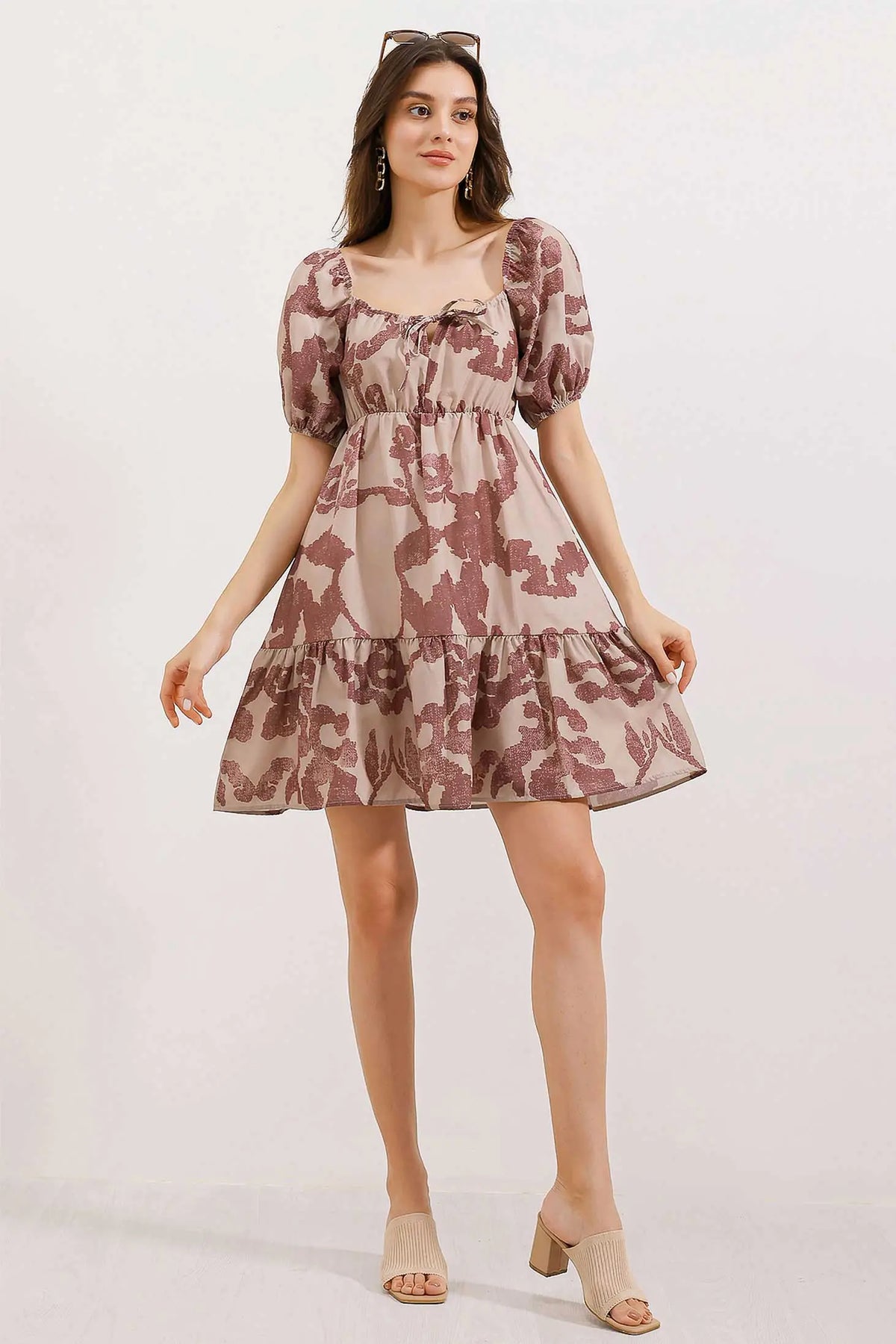 2351 kloş poplin elbise - Justyol