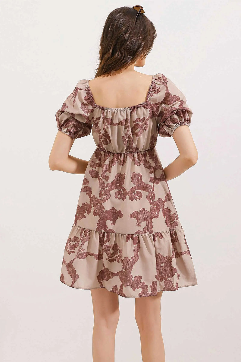 Robe Courte Évasée en Popeline – Coupe Klos Élégante