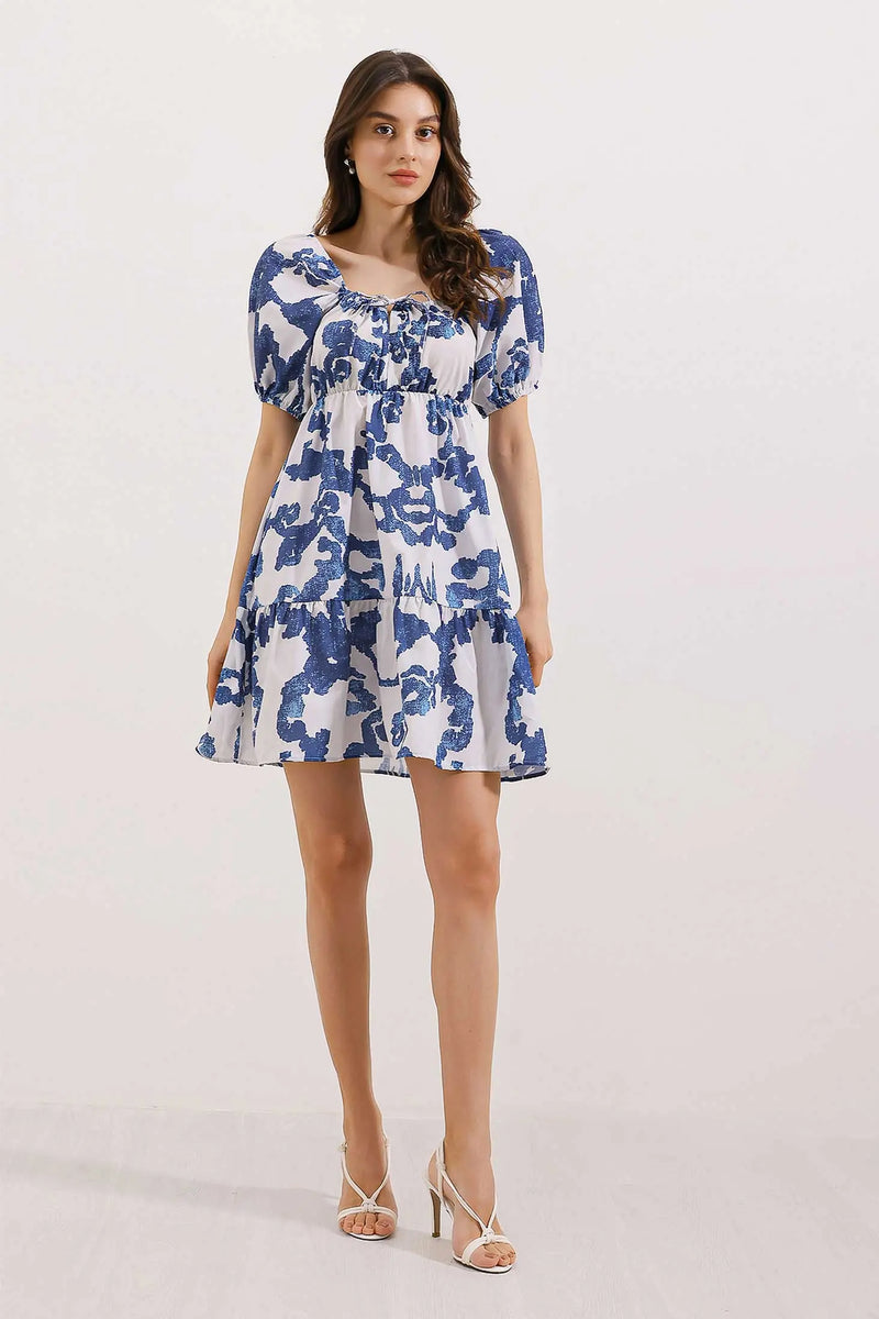 Robe Courte Évasée en Popeline – Coupe Klos Élégante