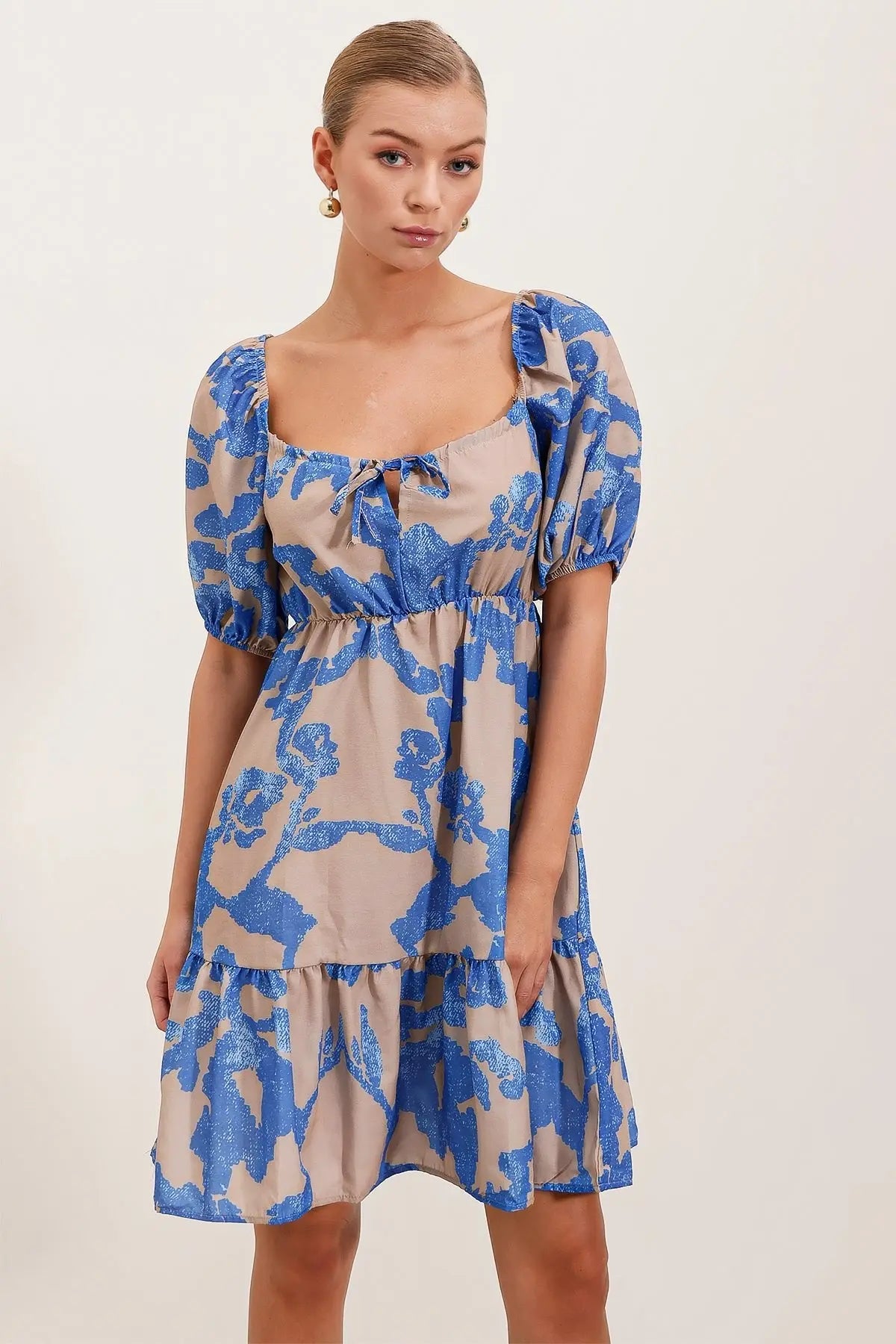 2351 kloş poplin elbise - Justyol
