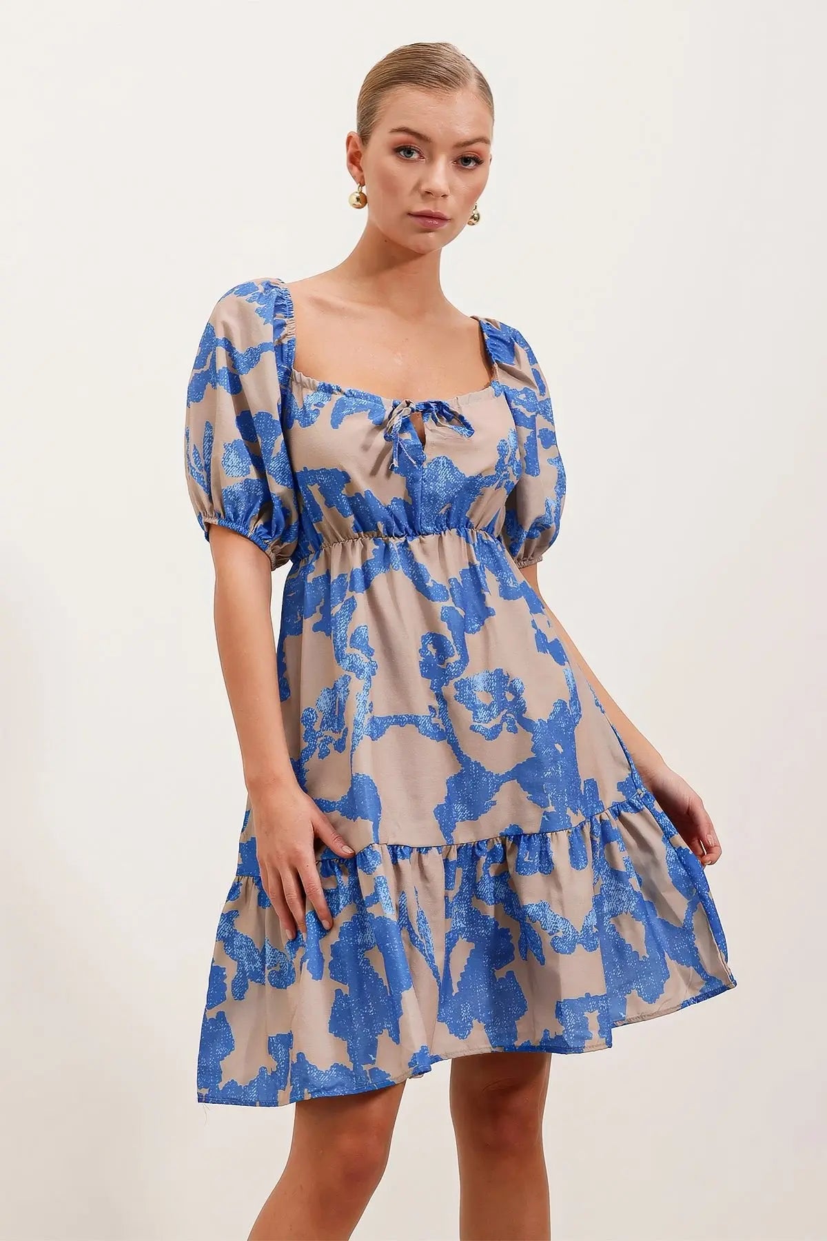 2351 kloş poplin elbise - Justyol