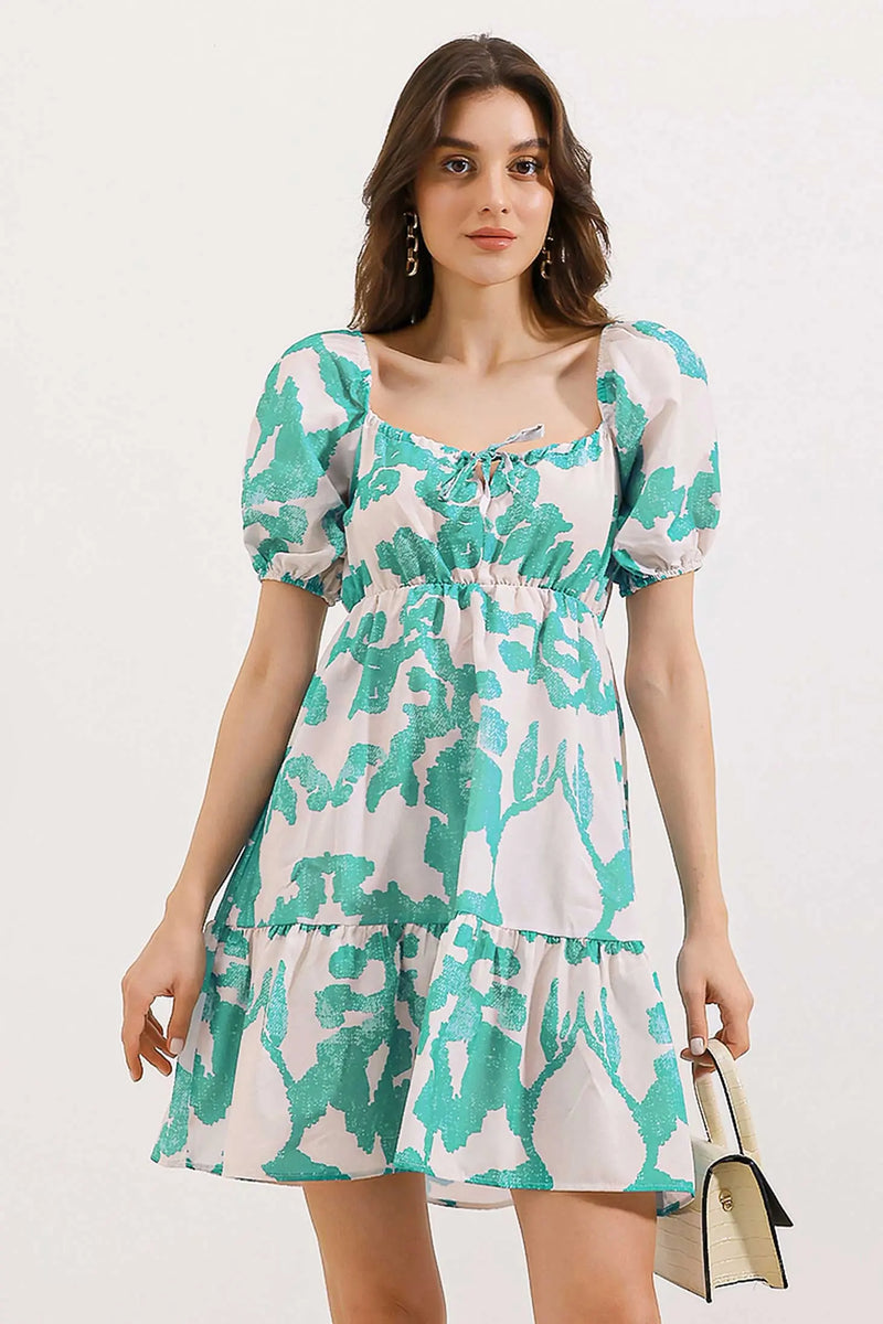 Robe Courte Évasée en Popeline – Coupe Klos Élégante