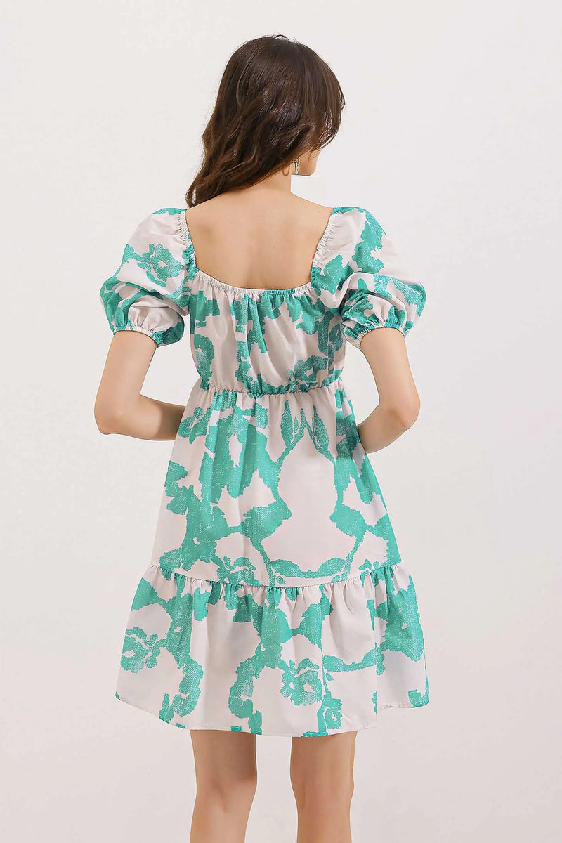 Robe Courte Évasée en Popeline – Coupe Klos Élégante