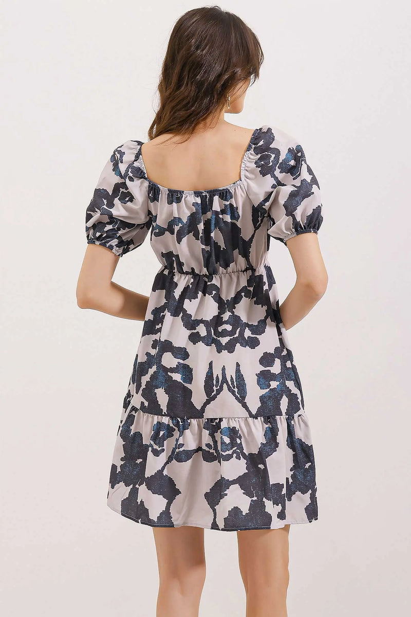 Robe Courte Évasée en Popeline – Coupe Klos Élégante
