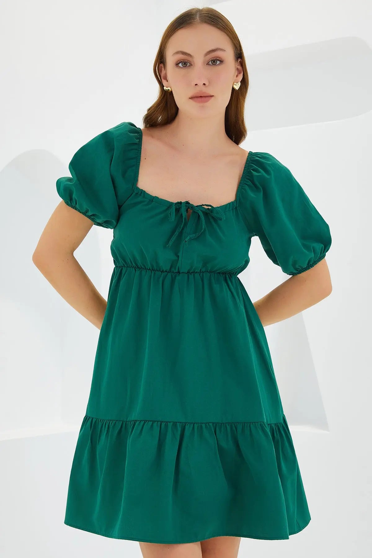2351 kloş poplin elbise - Justyol