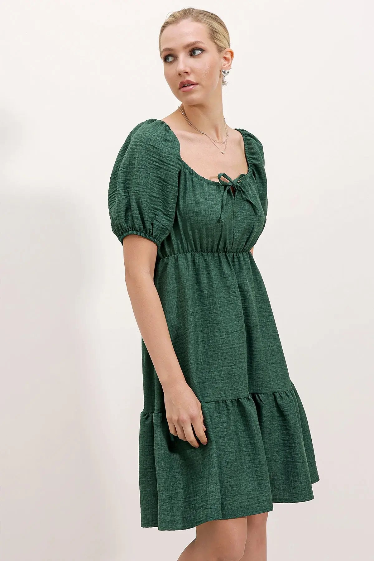 2351 kloş poplin elbise - Justyol