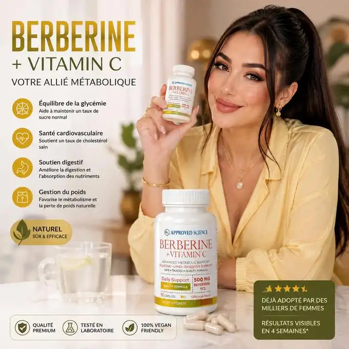 Approved Science بربرين 500 ملغ مع فيتامين C – 90 كبسولة