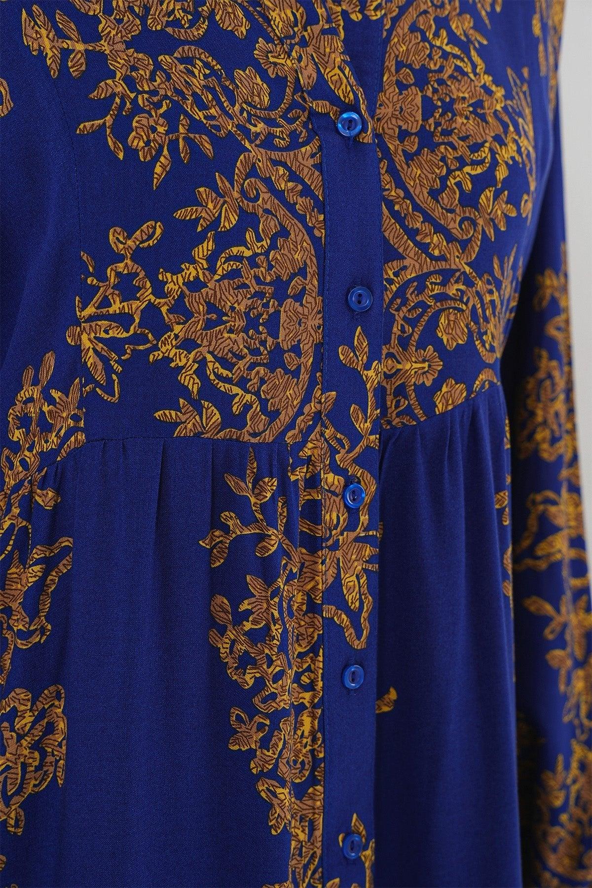 2423 Robe longue à motif authentique femme en viscose - Justyol