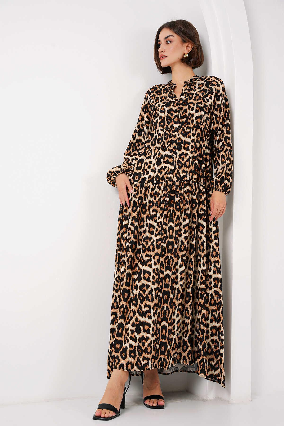 2423 Robe longue à motif authentique femme en viscose - Justyol