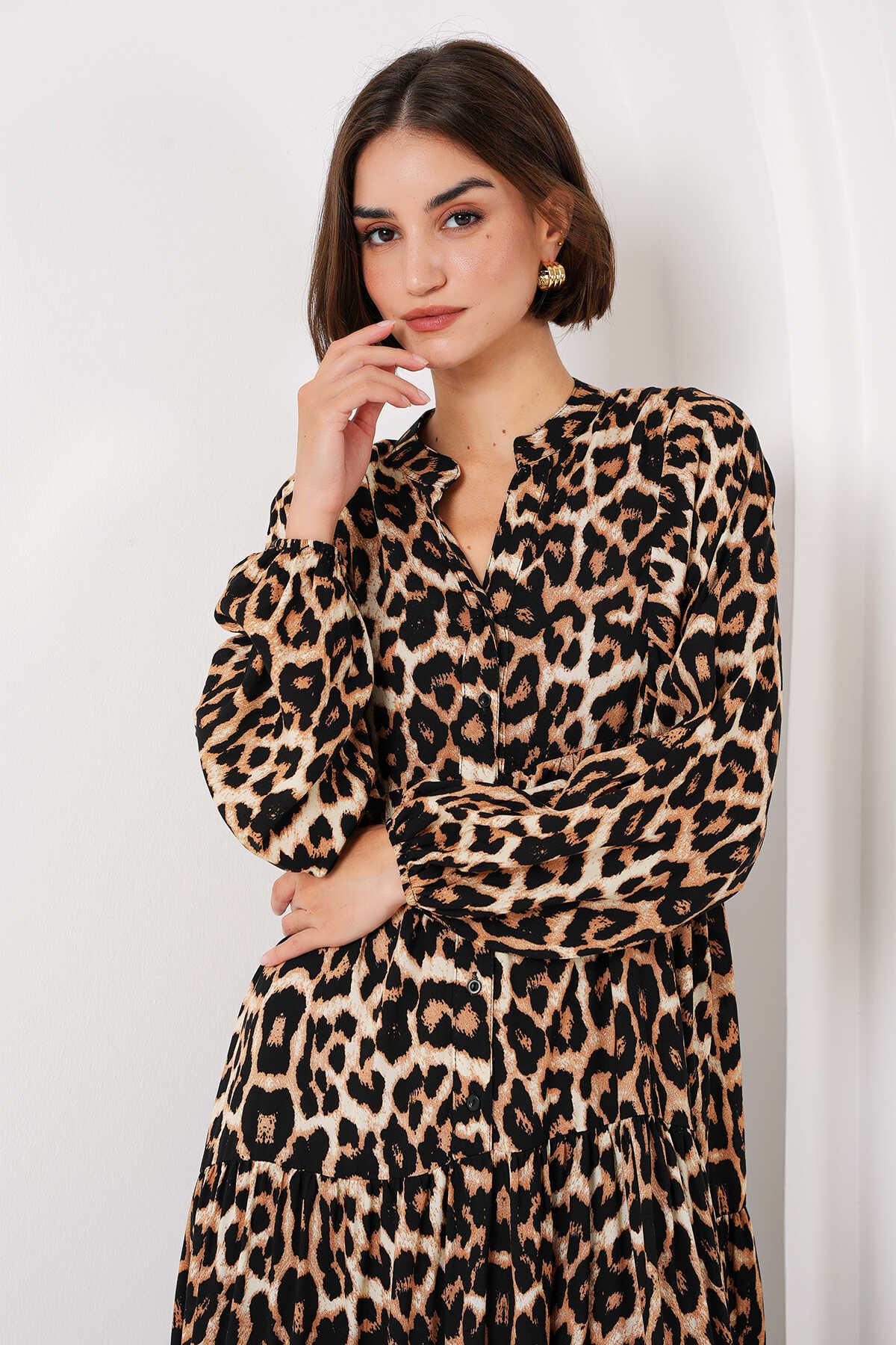 2423 Robe longue à motif authentique femme en viscose - Justyol