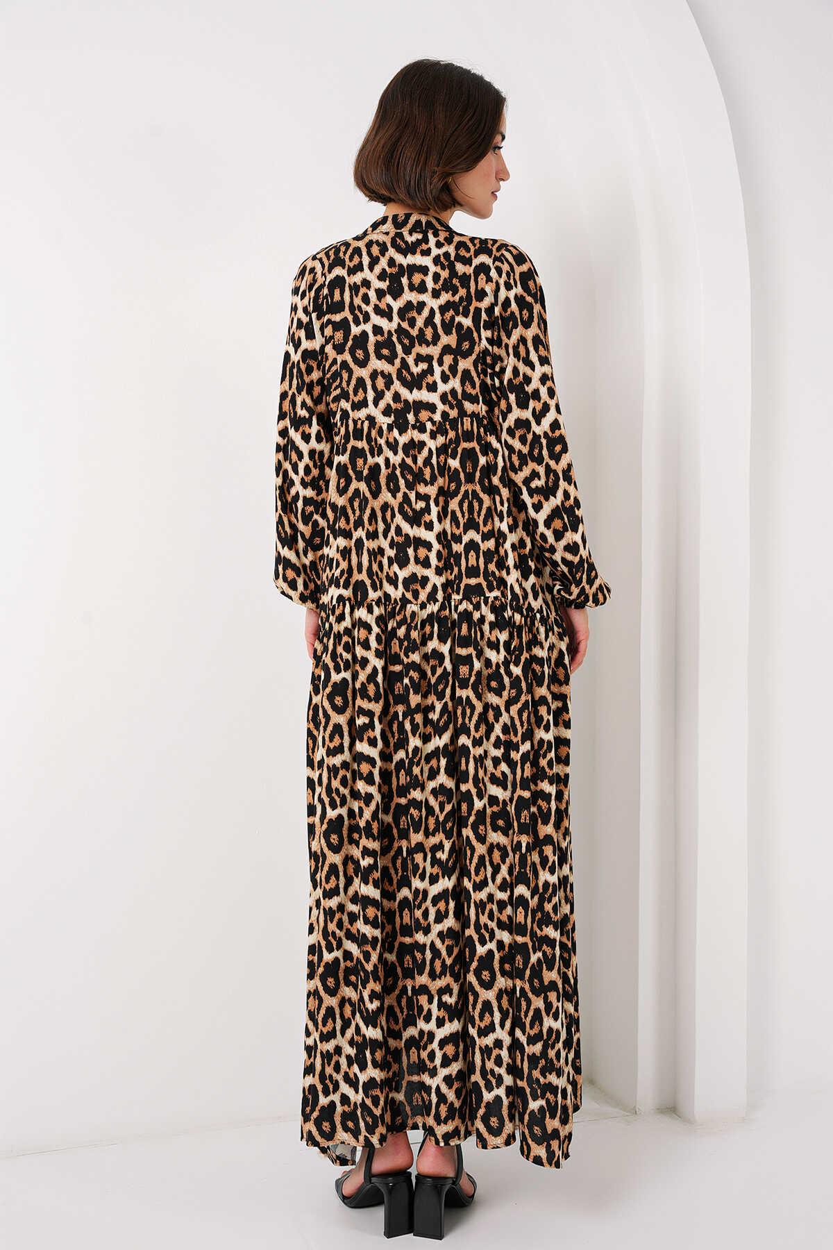2423 Robe longue à motif authentique femme en viscose - Justyol