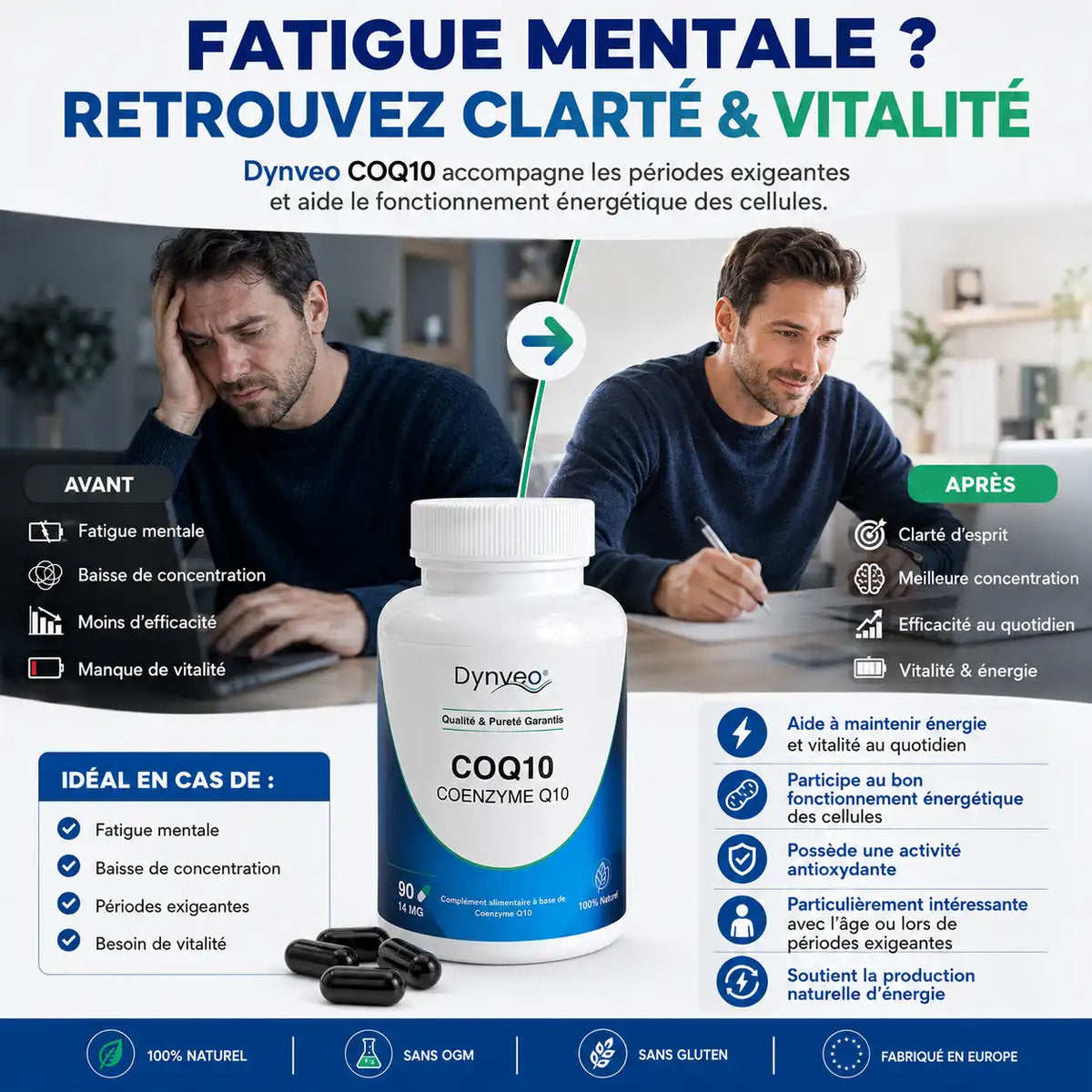 CoQ10 14 mg – Coenzyme Q10 – 90 Capsules | Vitalité