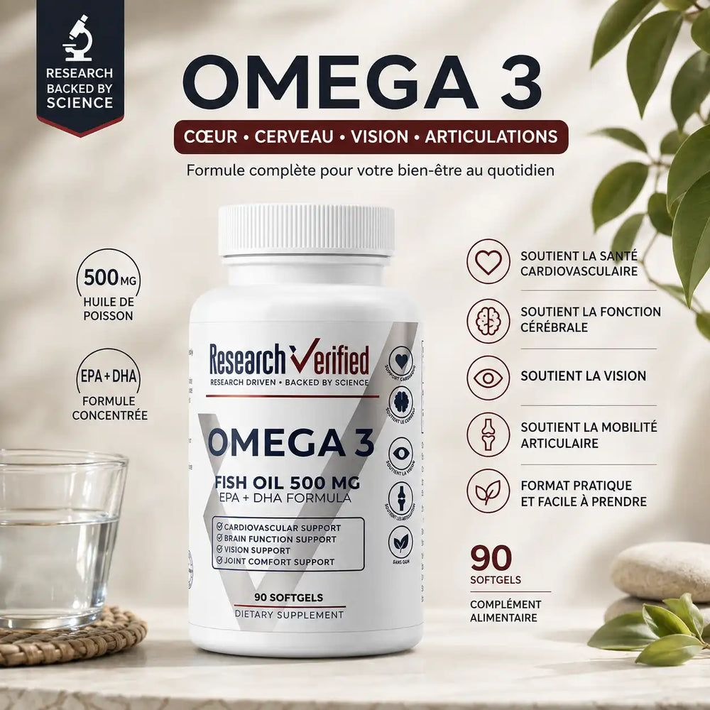 أوميغا 3 من زيت السمك 500 ملغ مع EPA وDHA – 90 كبسولة Softgel