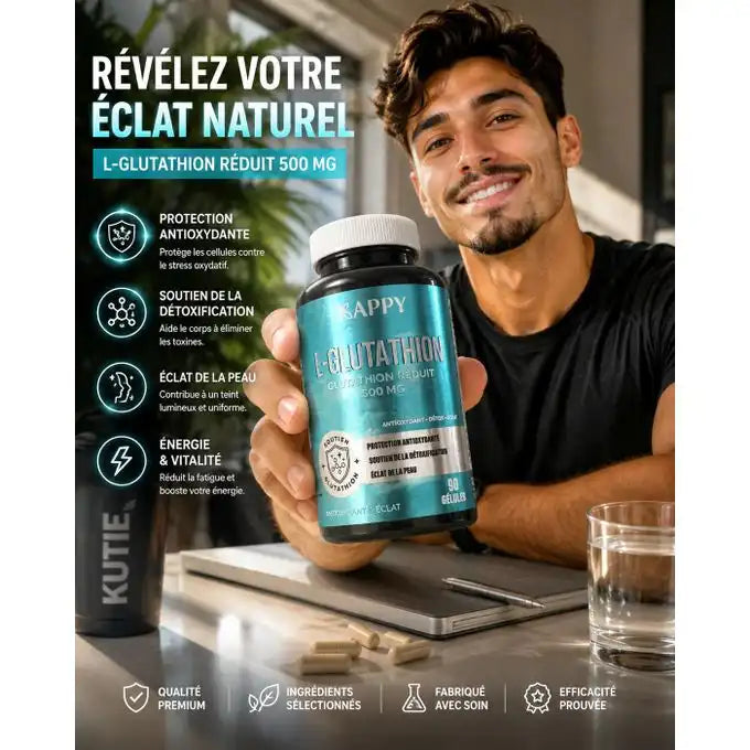 Kappy L-Glutathion جلوتاثيون مختزل 500 ملغ – 90 كبسولة