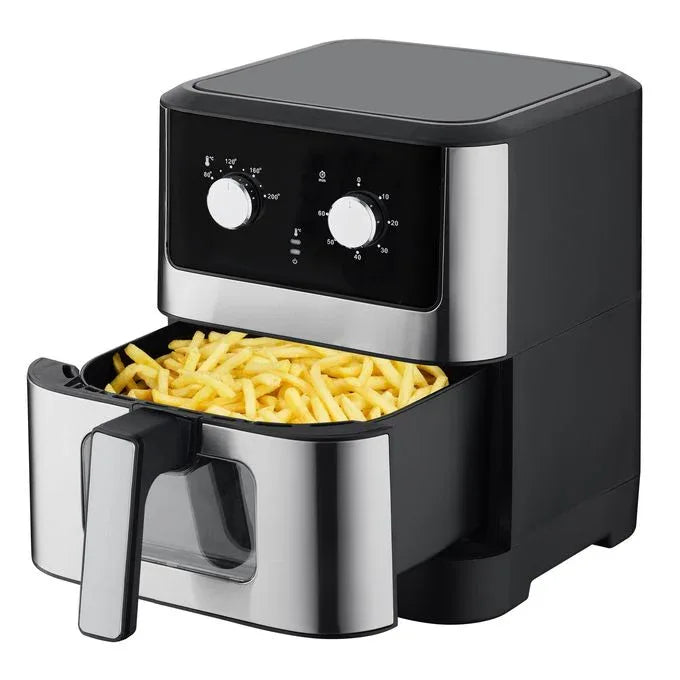 REVOLUTION Friteuse Sans Huile 8L Contrôle mécanique, Fenêtre visible 200°, R-AF01 - Justyol