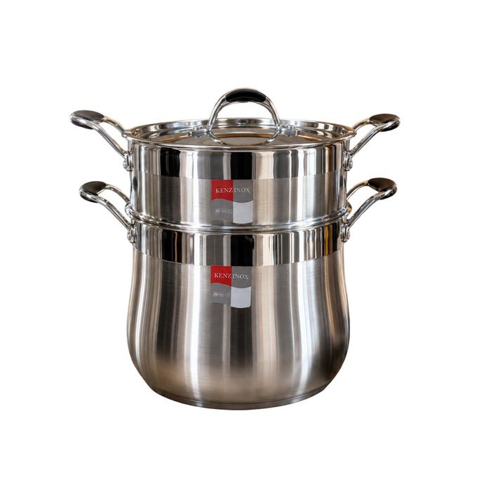 Kenz Couscoussier 12L en Acier Inoxydable Triple Fond
