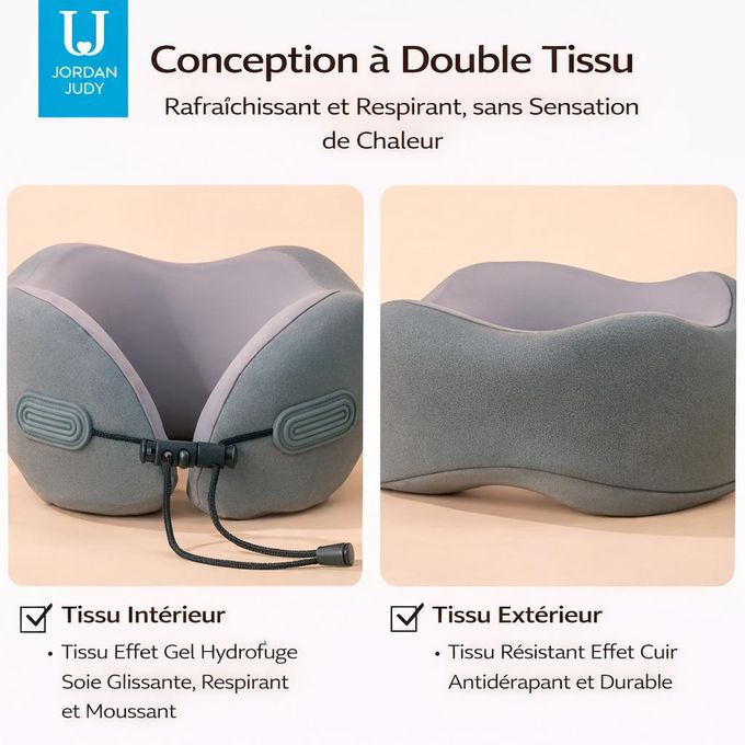 Oreiller de Voyage Ergonomique en U – Mousse à Mémoire de Forme