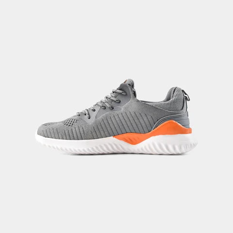 Baskets unisexes gris avec détails orange et semelle EVA - SHO25GPTL25611TM1