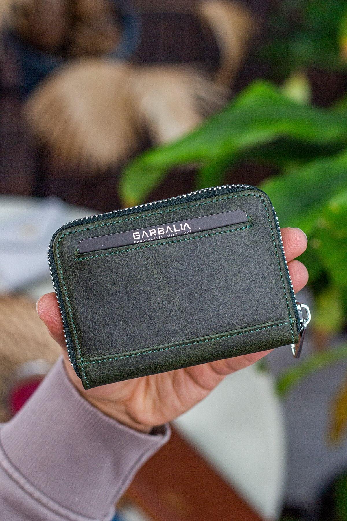 Portefeuille unisexe en cuir véritable Crazy Leather zippé avec porte-monnaie – Taba Sydney - Justyol