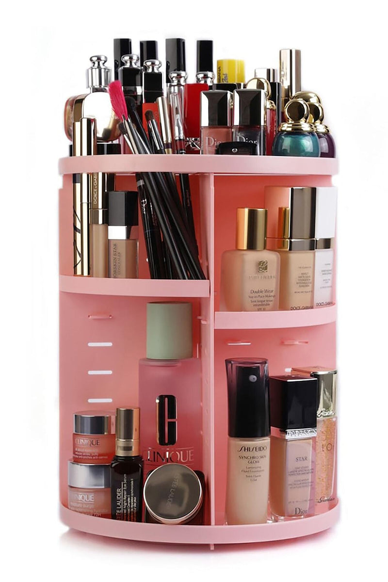 Organisateur de Maquillage Rotatif à 360° avec Étagères