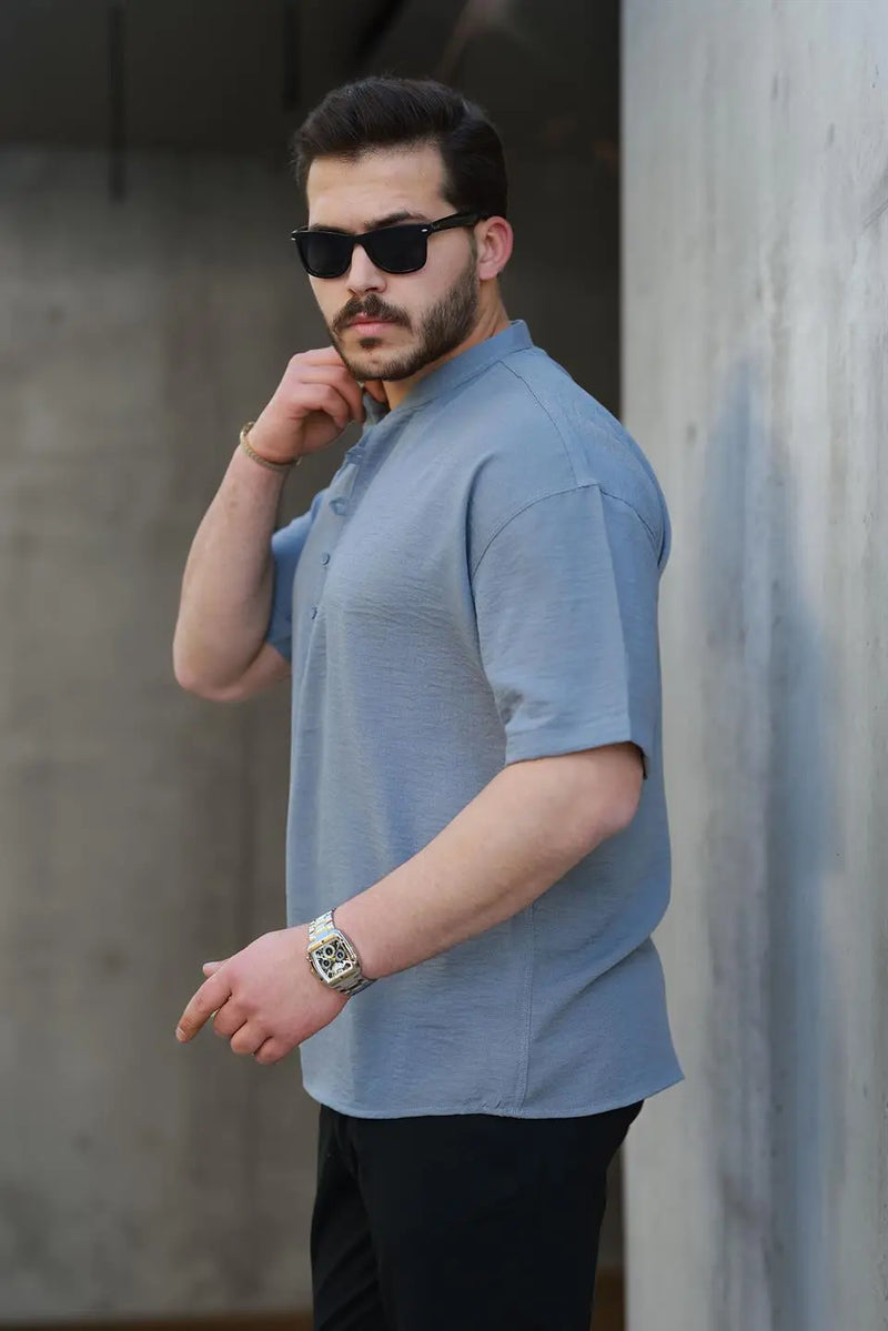 chemise oversize homme bambou manches courtes
