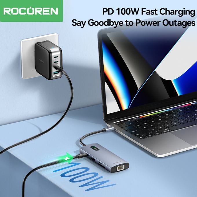 Rocoren Aurora Series Hub USB-C 8-en-1