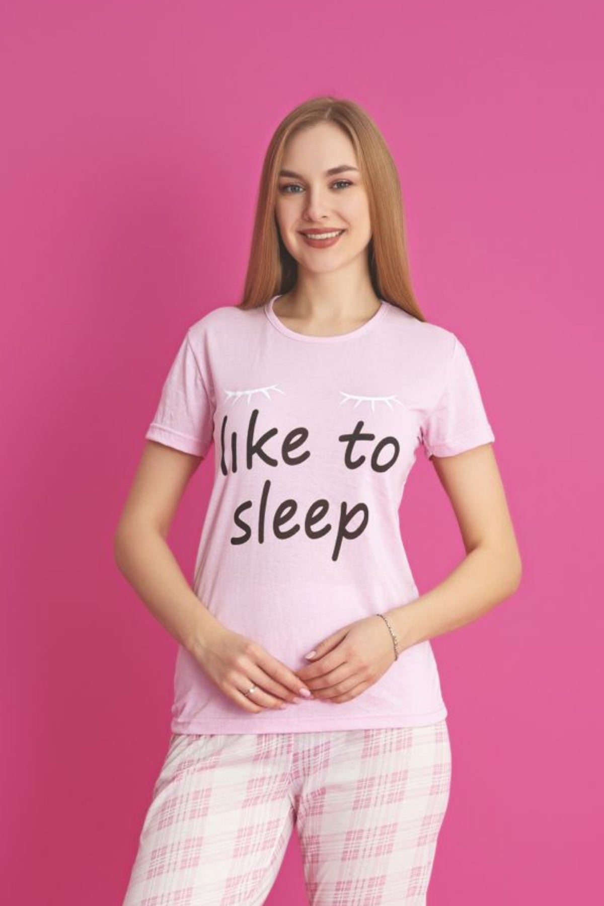 dreamy pamuklu desenli kisa kollu pijama takimi - Justyol
