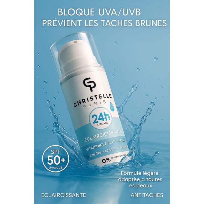 Crème dépigmentante - Non gras - 50ML - Alpha arbutine - Acide Kojic - Allantoine