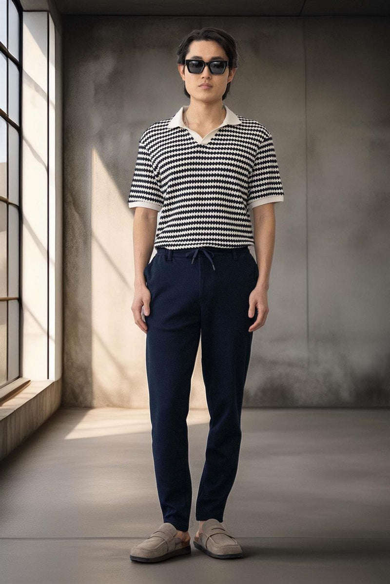 Pantalon Homme Akira en Maille Piqué Stretch