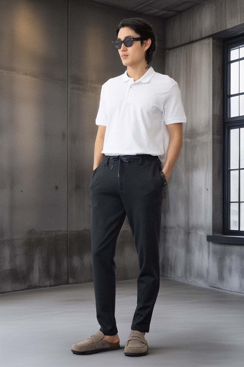 Pantalon Homme Akira en Maille Piqué Stretch