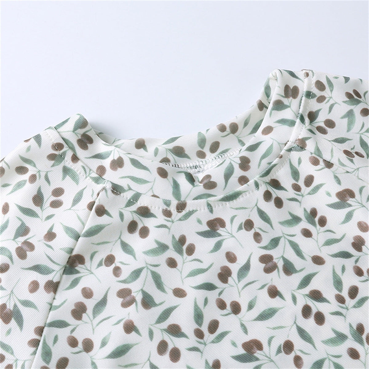 Maillot de Bain Fille 2 Pièces Floral – Haut Manches Longues & Culotte