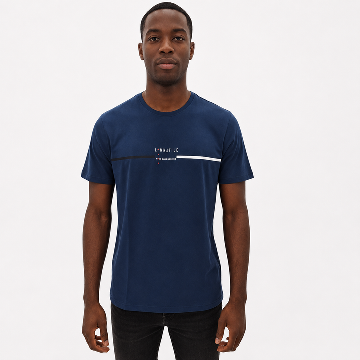 T-shirt homme en coton lycra – coupe standard avec design graphique moderne-88499