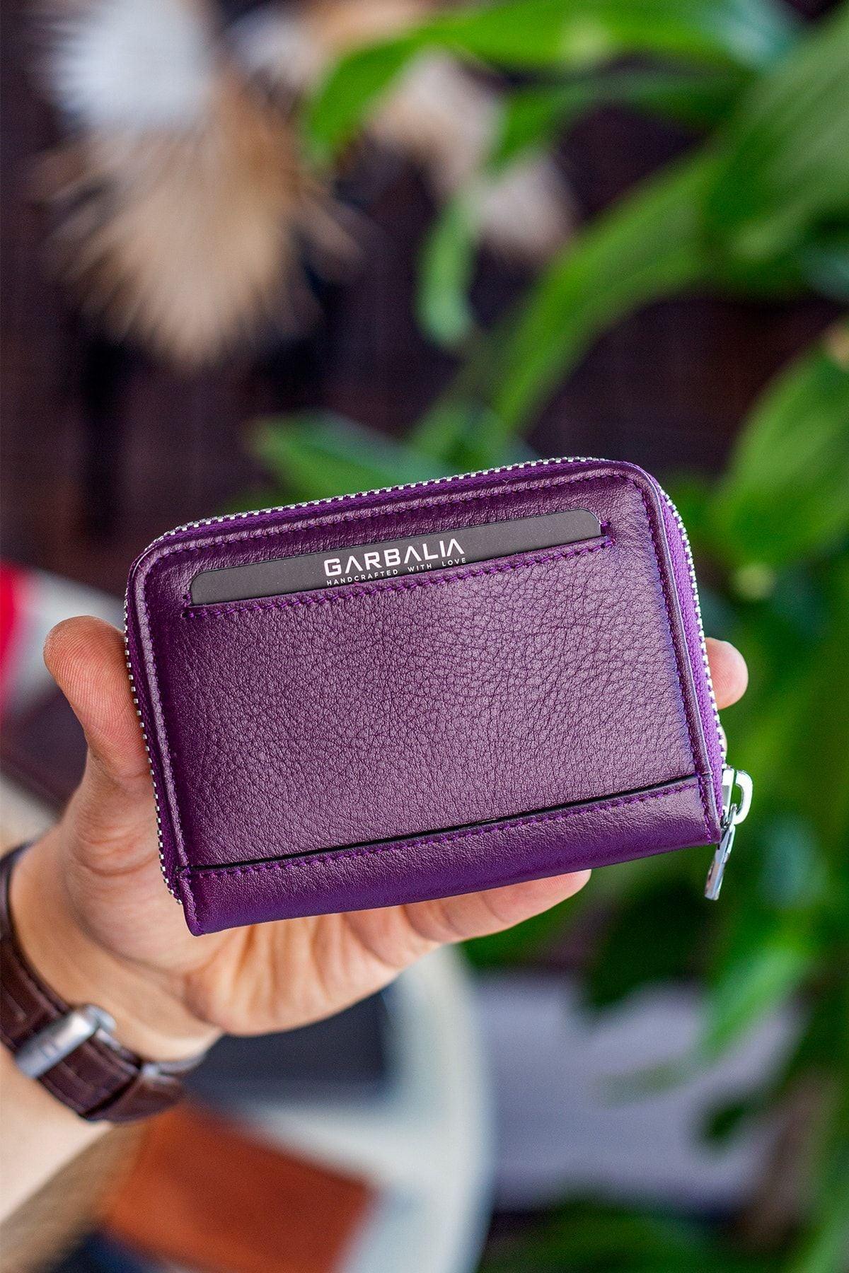 Portefeuille unisexe en cuir véritable Crazy Leather zippé avec porte-monnaie – Taba Sydney - Justyol