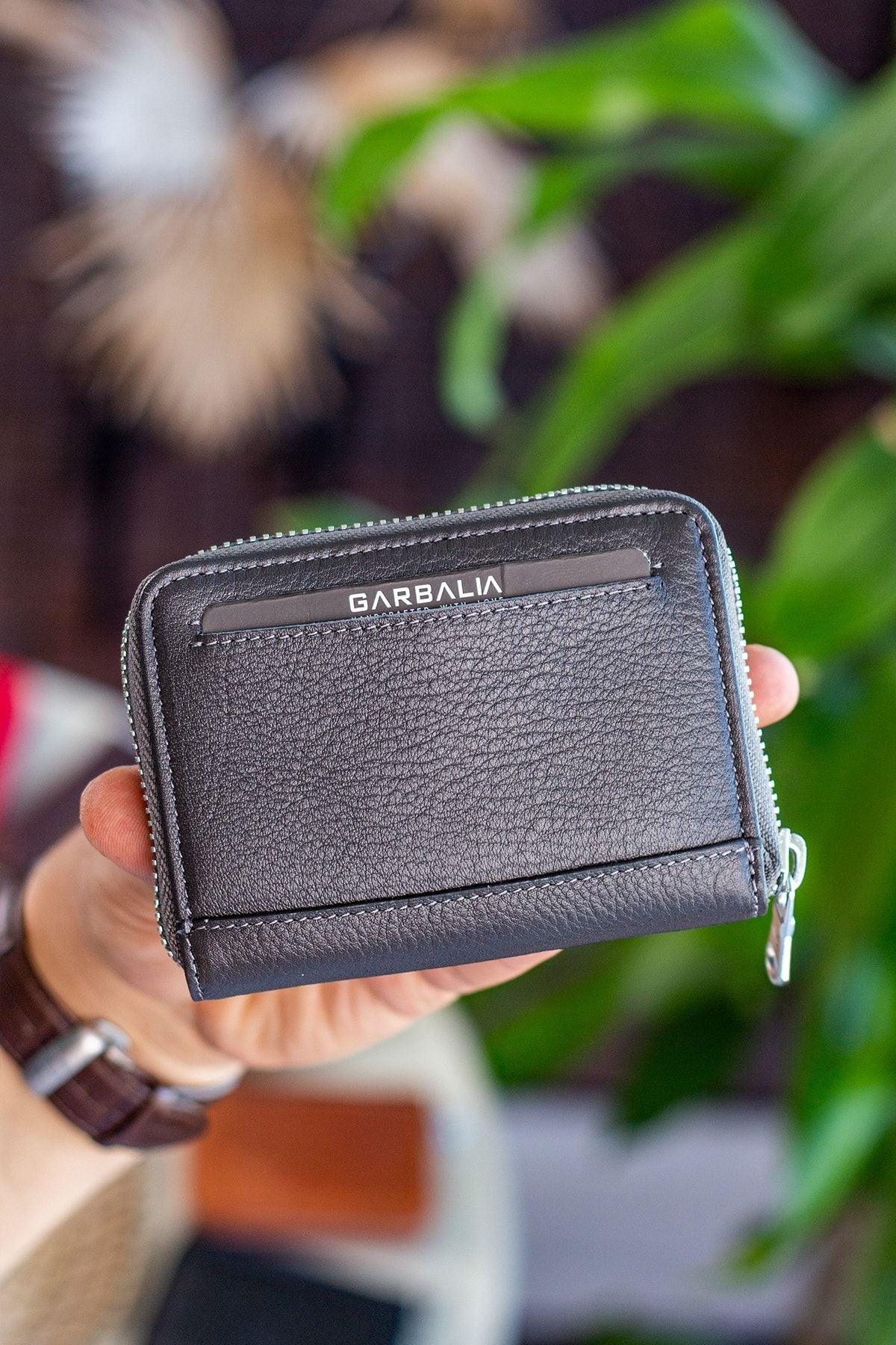 Portefeuille unisexe en cuir véritable Crazy Leather zippé avec porte-monnaie – Taba Sydney - Justyol