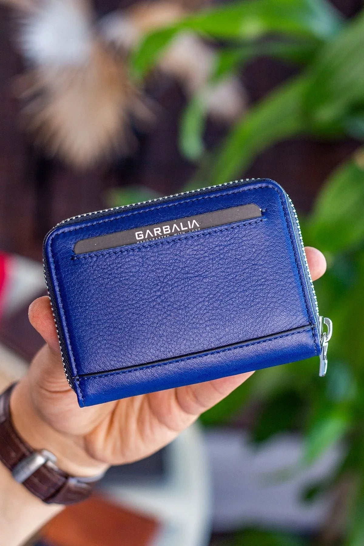 Portefeuille unisexe en cuir véritable Crazy Leather zippé avec porte-monnaie – Taba Sydney - Justyol