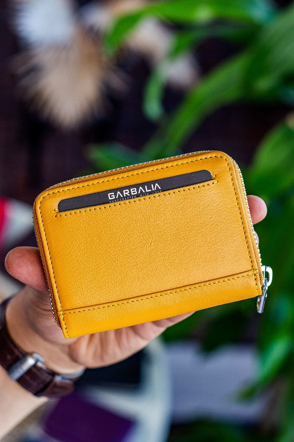 Portefeuille unisexe en cuir véritable Crazy Leather zippé avec porte-monnaie – Taba Sydney - Justyol