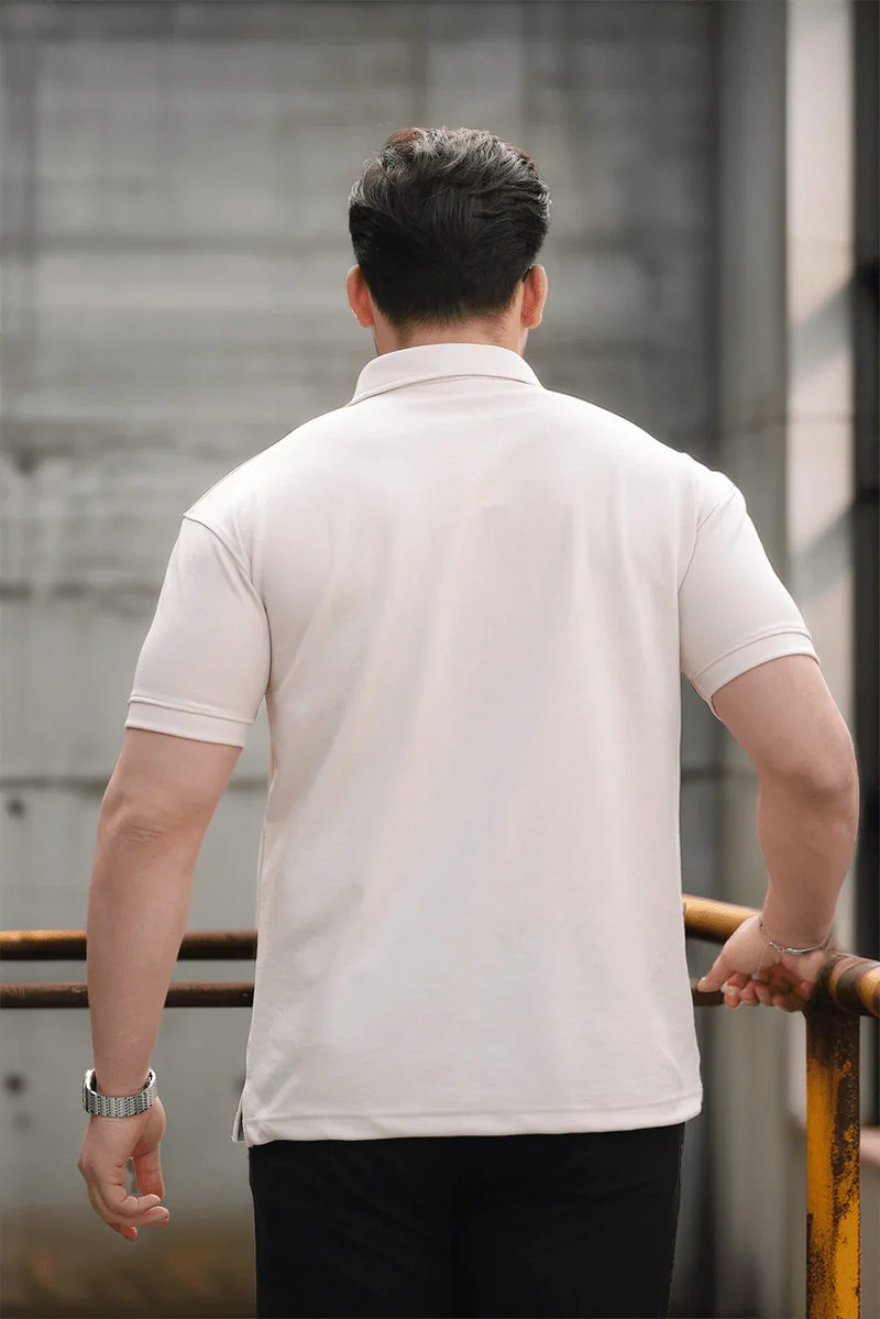 t‑shirt homme demi‑zip poche premium