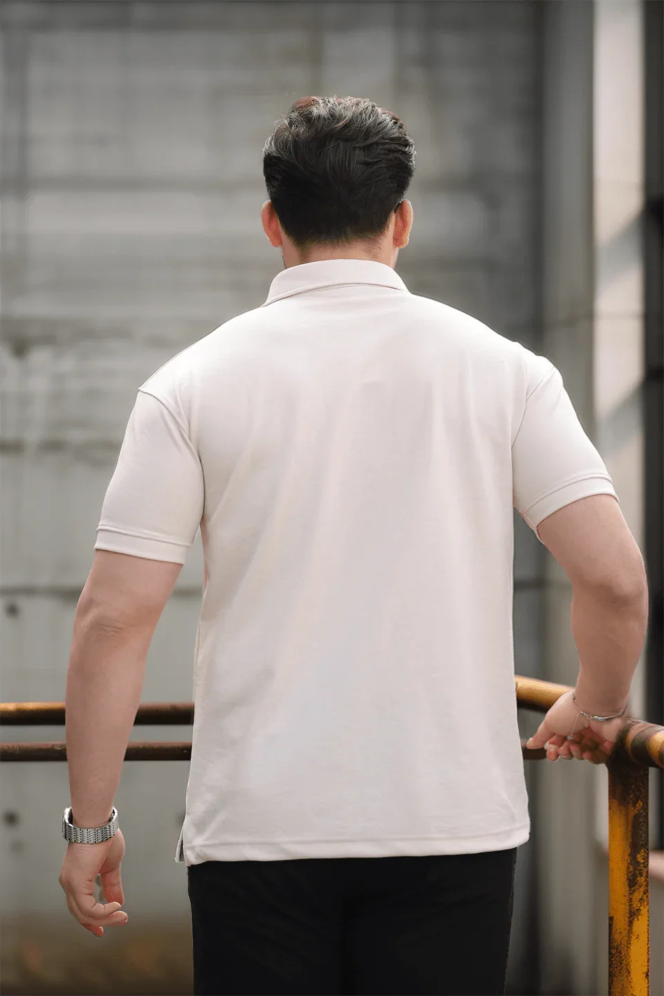 t‑shirt homme demi‑zip poche premium - Justyol