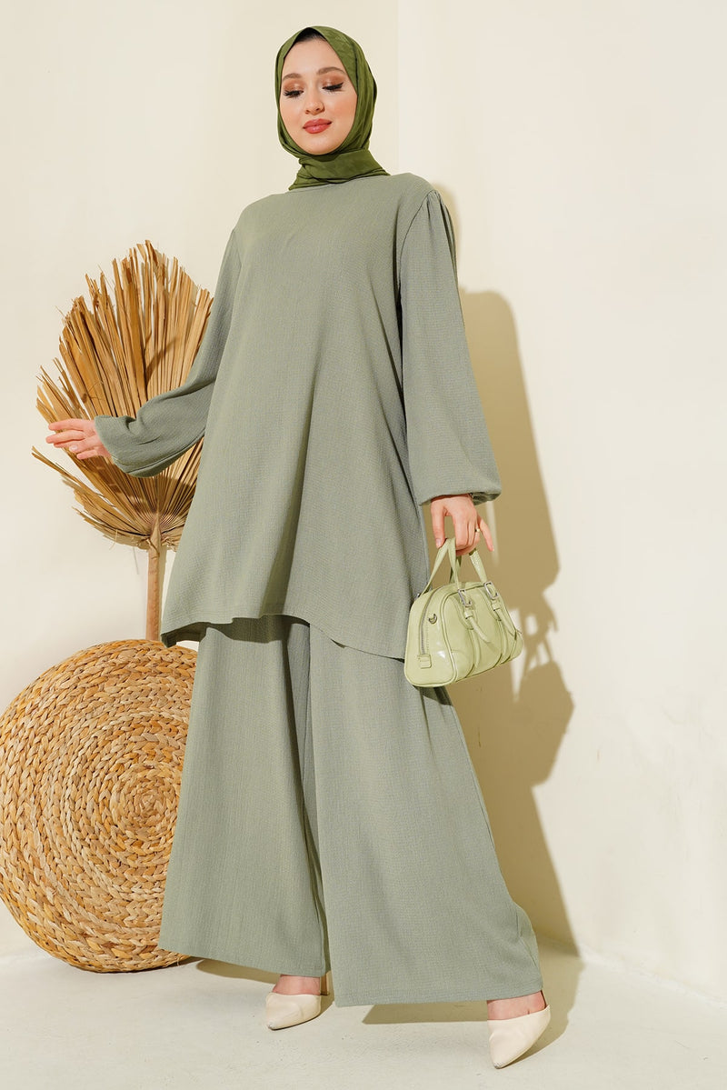 Ensemble Femme Tunique & Pantalon Large – Coupe Modeste