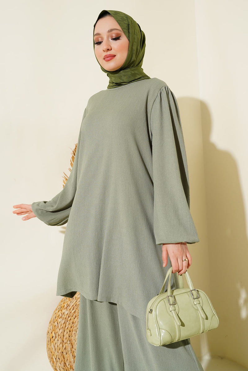 Ensemble Femme Tunique & Pantalon Large – Coupe Modeste