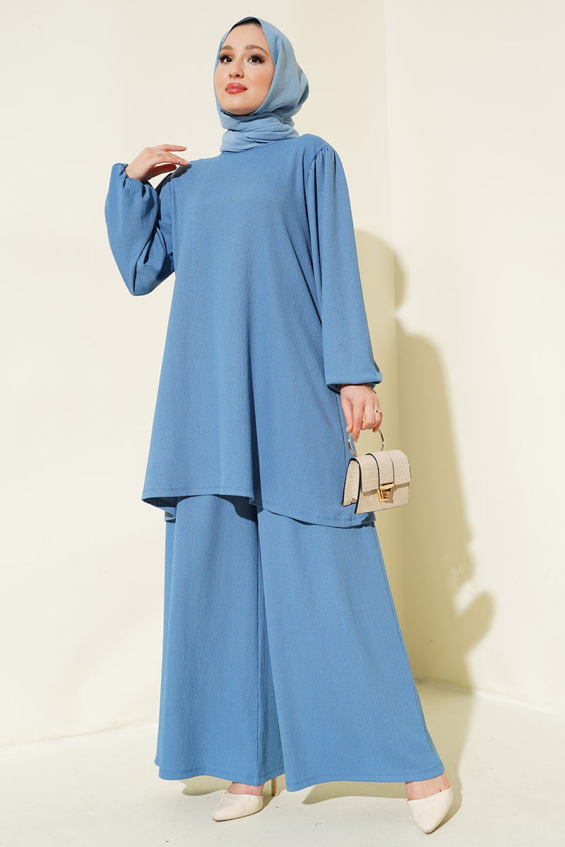 Ensemble Femme Tunique & Pantalon Large – Coupe Modeste
