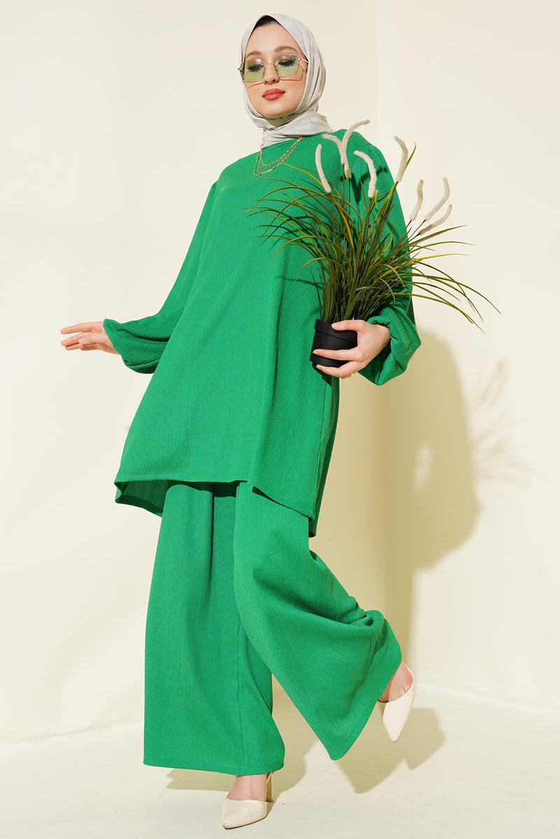 Ensemble Femme Tunique & Pantalon Large – Coupe Modeste
