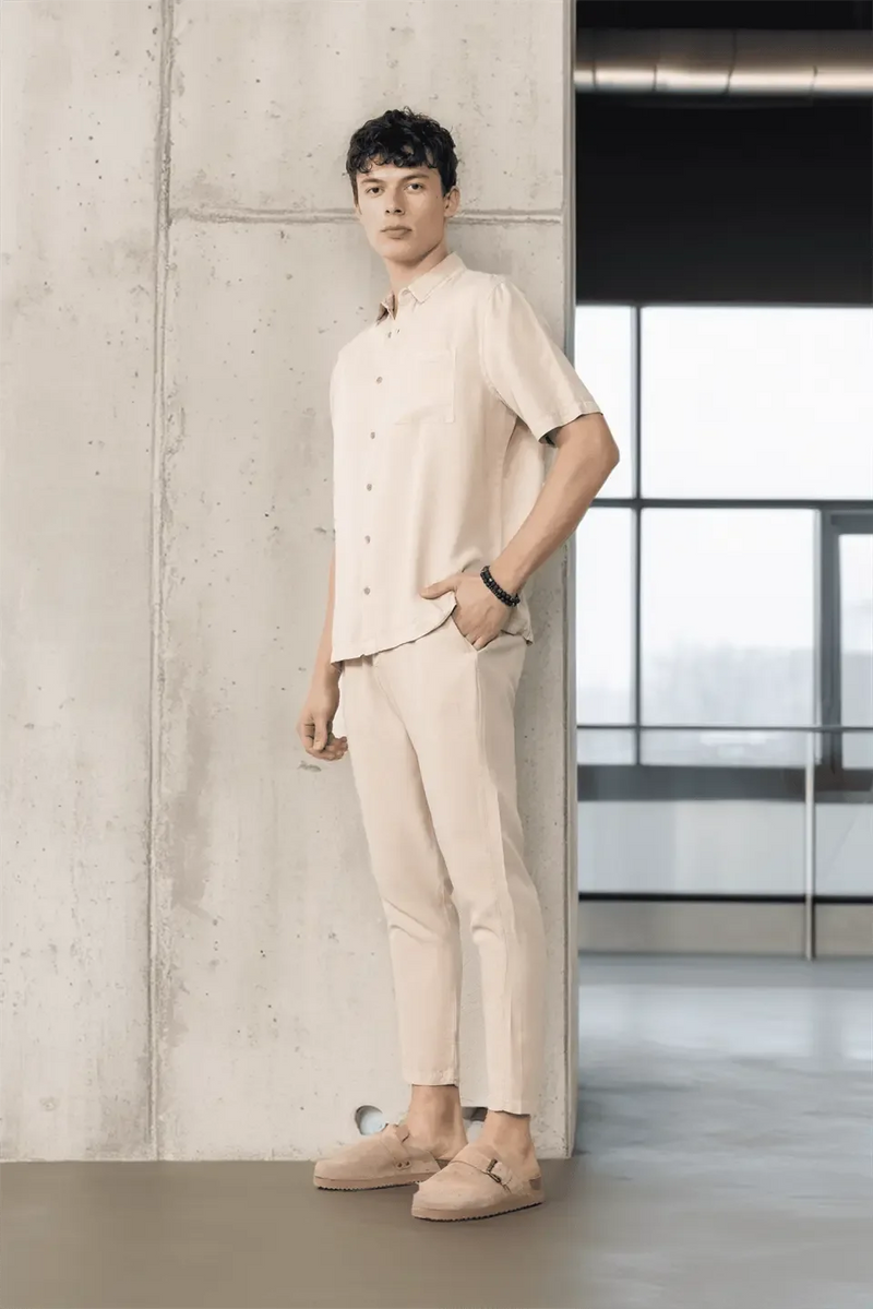 Pantalon Homme en Coton à Taille Ajustable
