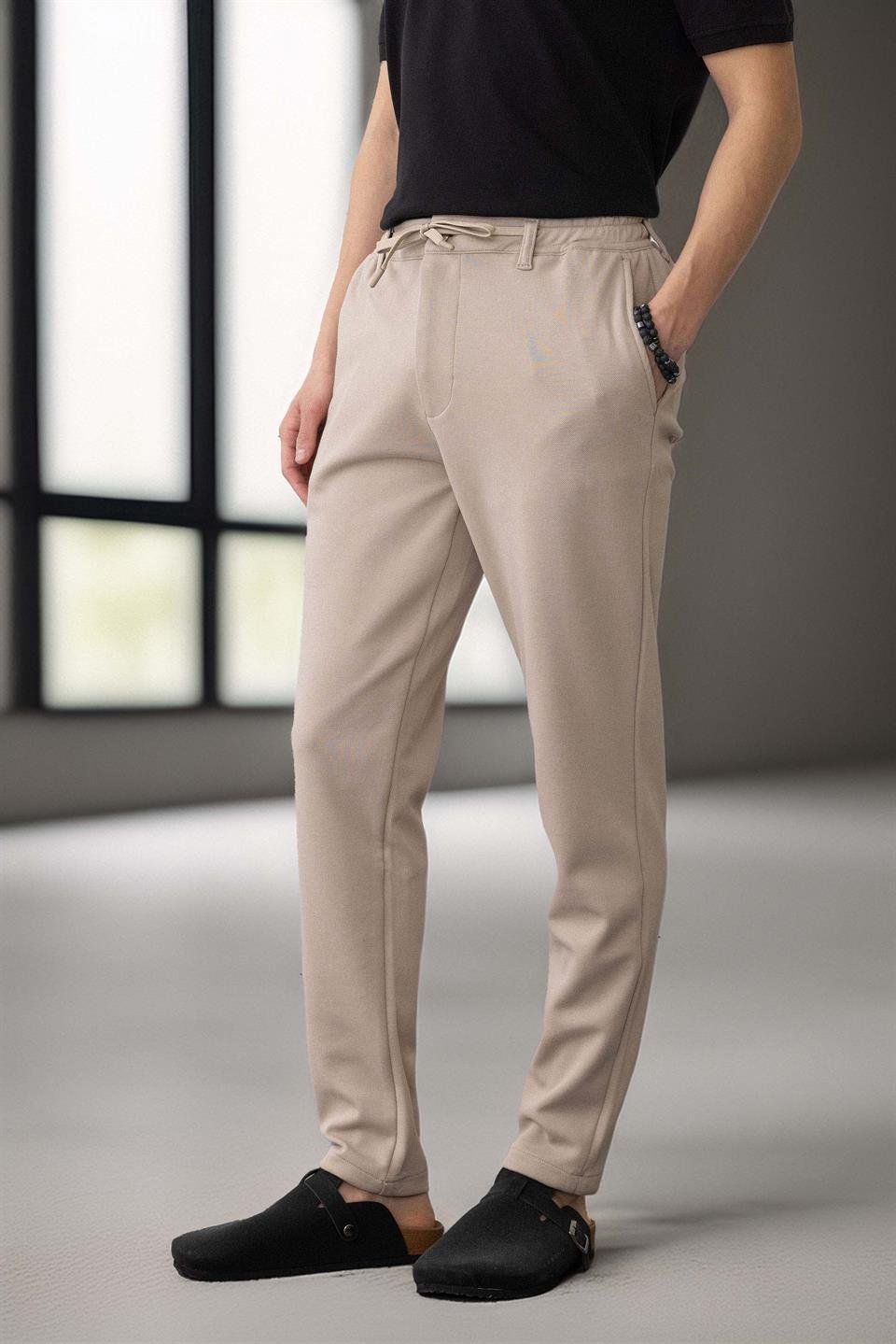 Pantalon Homme Akira en Maille Piqué Stretch