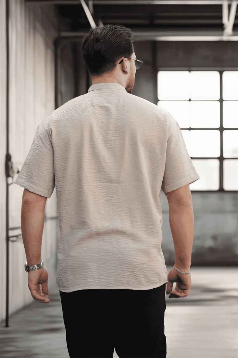 chemise oversize homme bambou manches courtes