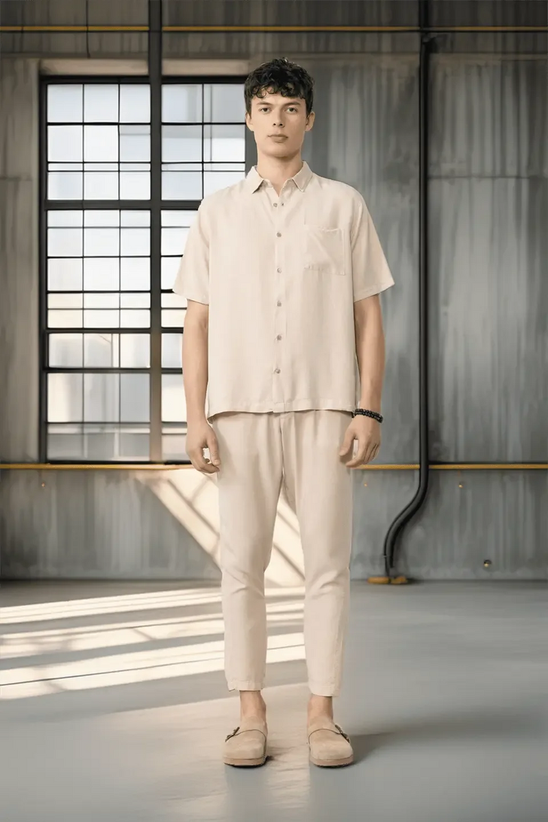 Pantalon Homme en Coton à Taille Ajustable