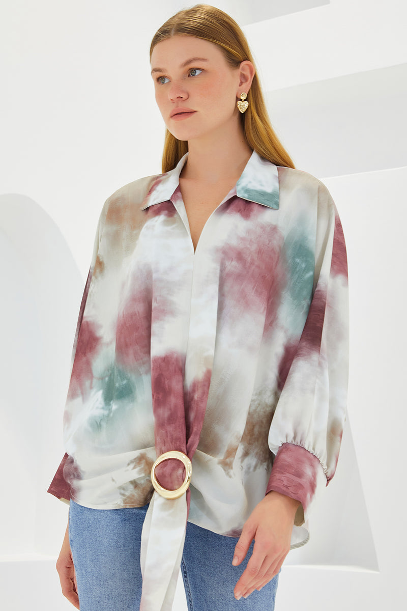 907 Chemise Satin Oversize Femme Écru Fluide Chic