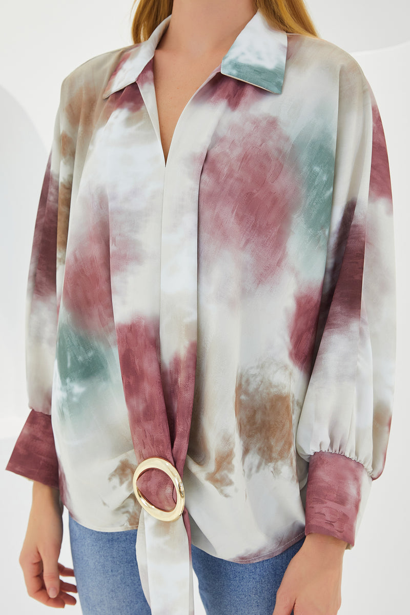 907 Chemise Satin Oversize Femme Écru Fluide Chic