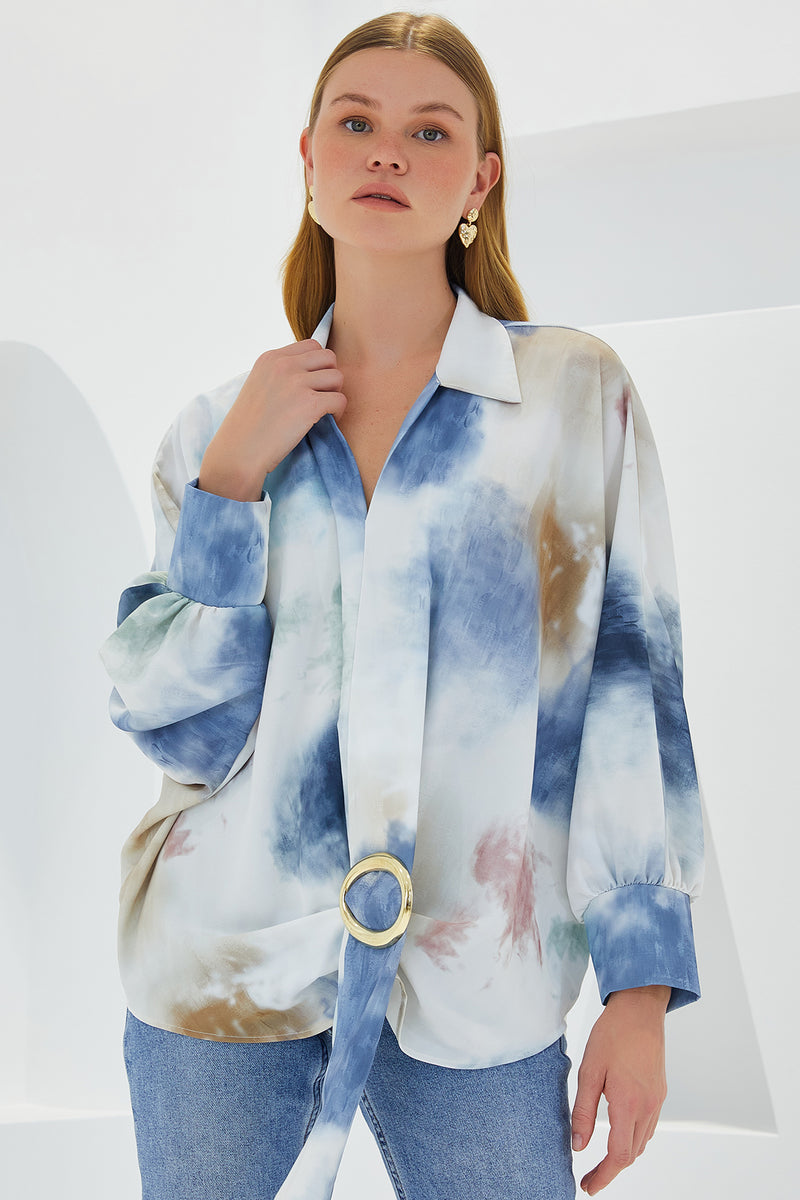 907 Chemise Satin Oversize Femme Écru Fluide Chic