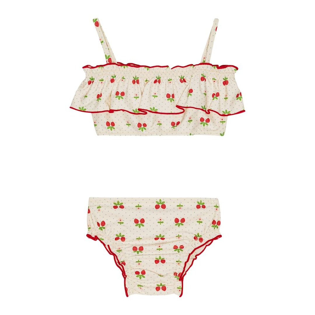 Maillot de Bain Fille 2 Pièces – Haut à Bretelles avec Volant & Culotte
